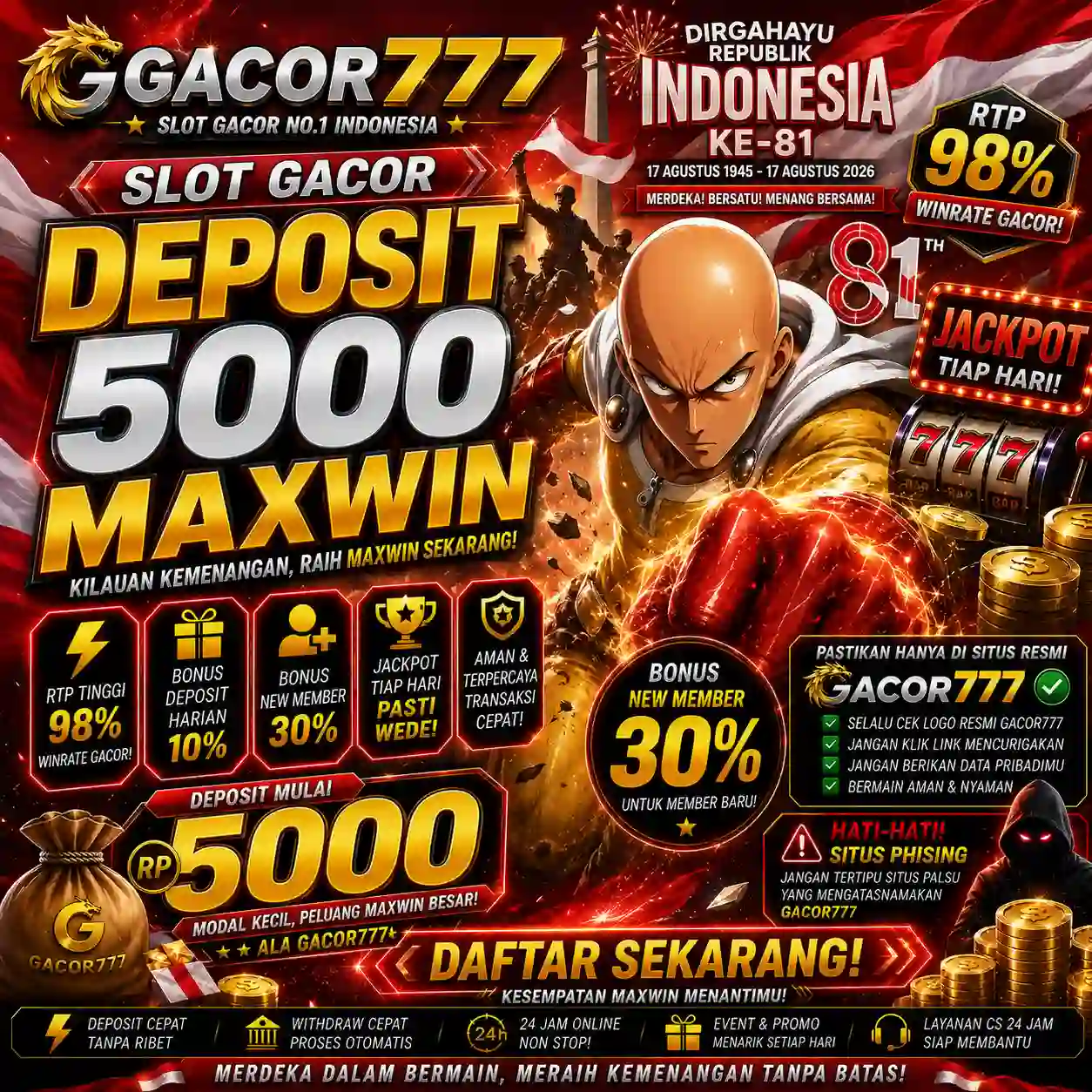 GACOR777: Andalan Link Slot Gacor Hari Ini Jagoan Akses Situs Deposit 5000